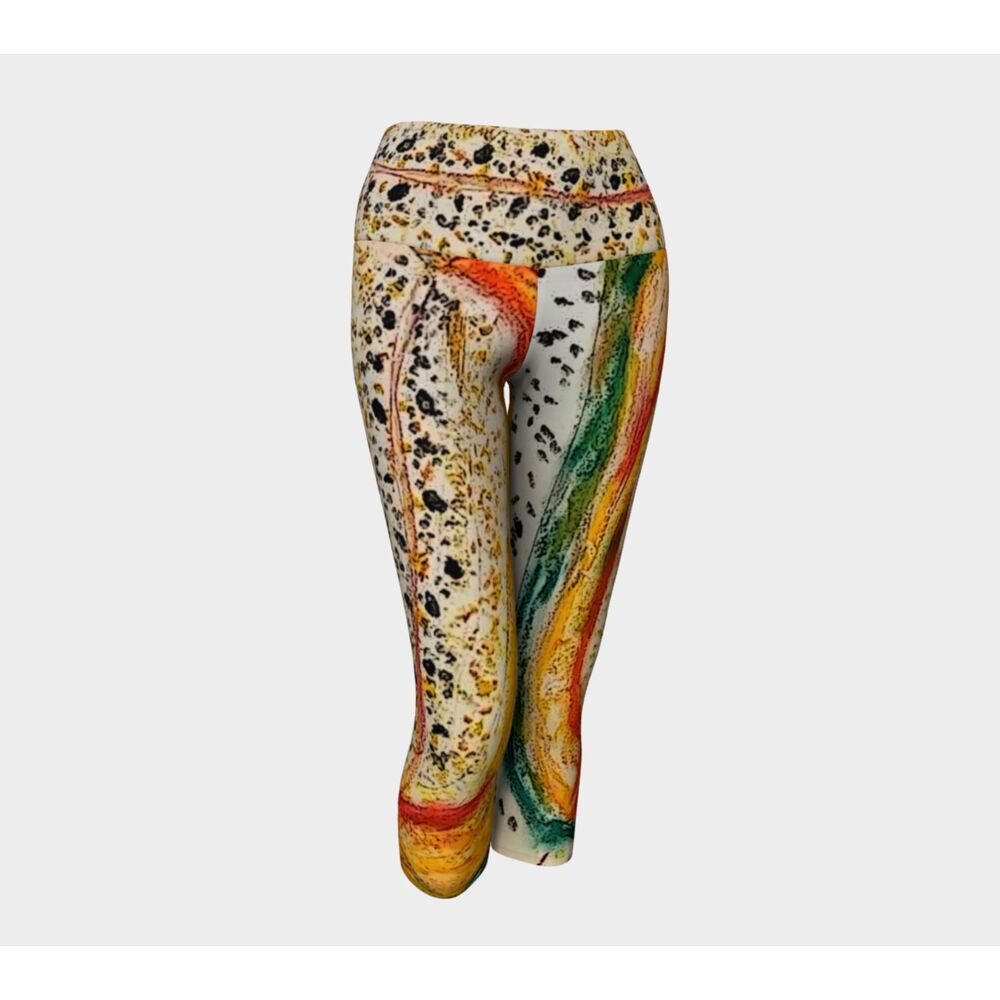Mango Flesh Abstract Leggings